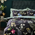 Midnight Bee floral velvet king size duvet set Midnight Bee floral velvet king size duvet set
