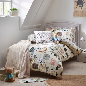 Scandi woods Peter Rabbit™ 100% brushed cotton single duvet