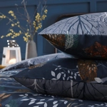 Forest Fauna woodland Navy DOUBLE duvet cover set Forest Fauna woodland Navy DOUBLE duvet cover set