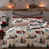 Jolly Santa Christmas DOUBLE duvet cover set
