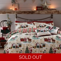 Jolly Santa Christmas KING SIZE duvet cover set