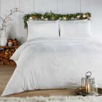 Snow crystals tufted soft touch DOUBLE duvet set