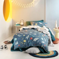 Space race kids 100% cotton SINGLE duvet cover set