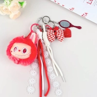 Labubu plush keyring RED