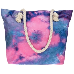 Large Tie-Dye Pink and Lilac tote bag