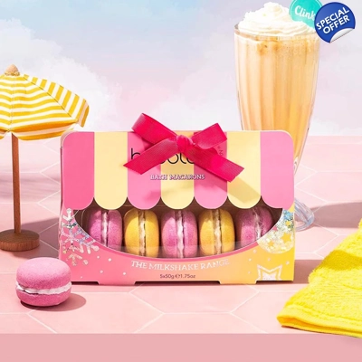 Bubble T Milkshake macaron bath bomb set