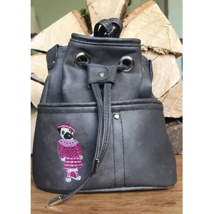 Pug Handbag with crossbody strap embroidered