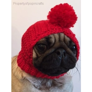 pug dog bobble hat