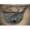 Half Moon Corduroy Embroidered Badger Handbag