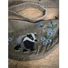 Half Moon Corduroy Embroidered Badger Handbag