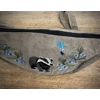 Half Moon Corduroy Embroidered Badger Handbag