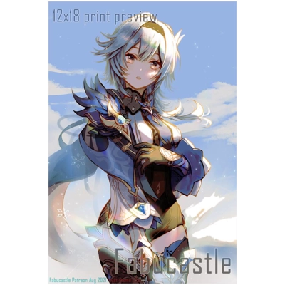 Genshin rendered illust prints (3-4 week shipping)