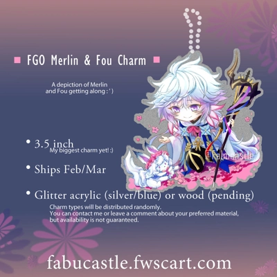 Merlin & Fou charm