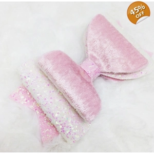 Large Pink Glitzy Velvet