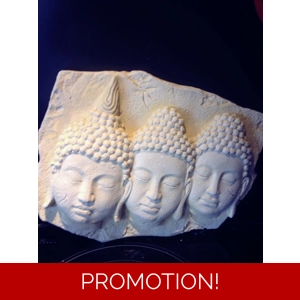 Triple head Buddah plaque