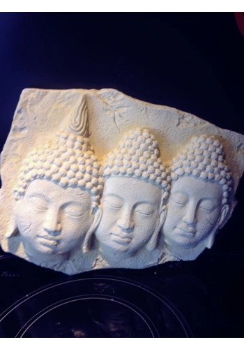 Triple head Buddah plaque