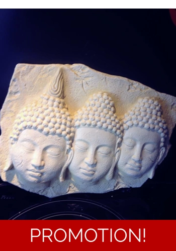 Triple head Buddah plaque