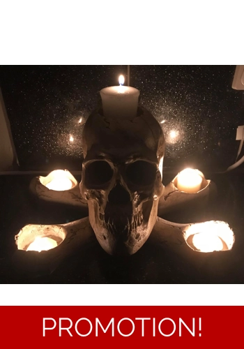 Latex Mould for making this large spooky skull candle holder