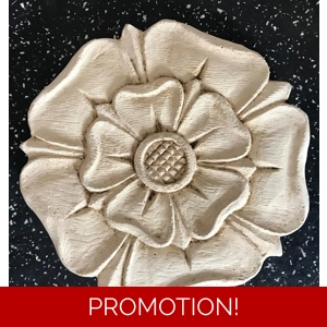 Latex mould for making this tudor rose plaque