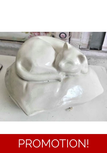 Latex mould for making sleeping cat