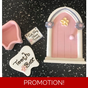 Set of 4 latex moulds to make this tooth fairy door set