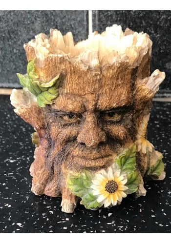 Latex mould for making this tree face candle holder
