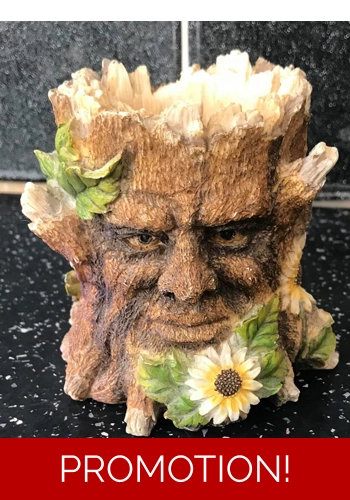 Latex mould for making this tree face candle holder