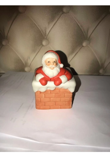 Latex mould for making this cute santa on chimney candle holder