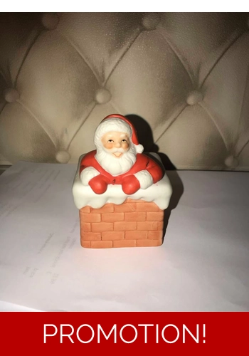 Latex mould for making this cute santa on chimney candle holder