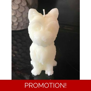 Latex mould for making this Westie dog candle