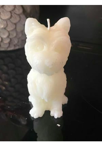 Latex mould for making this Westie dog candle