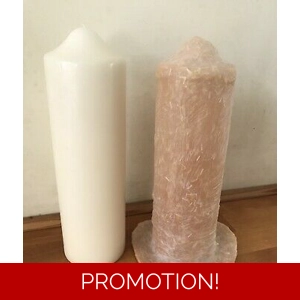 Latex mould for making this tall church candle