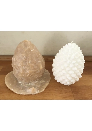 Latex mould for making this tree cone style candle