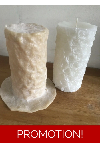 Latex mould for making this embossed candle