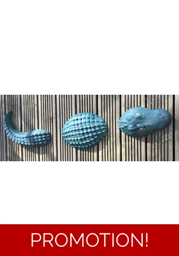 Set of 3 latex moulds to make this crocodile