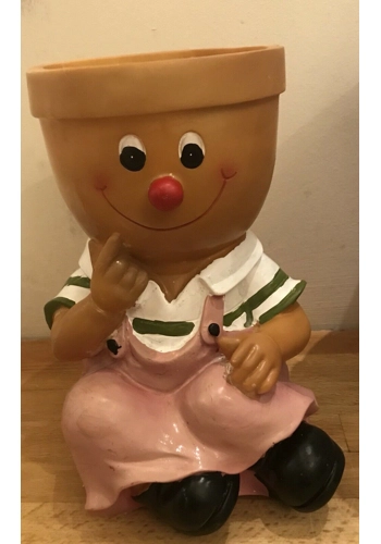 Latex mould for making this cute little girl flower pot