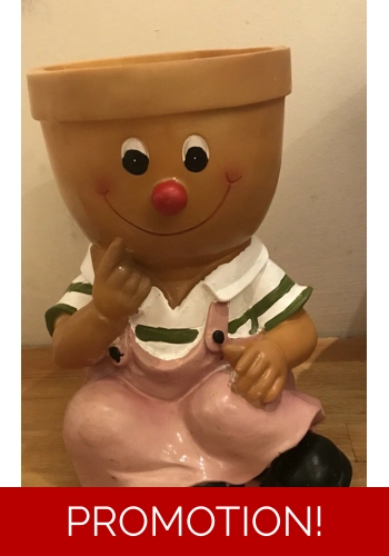 Latex mould for making this cute little girl flower pot