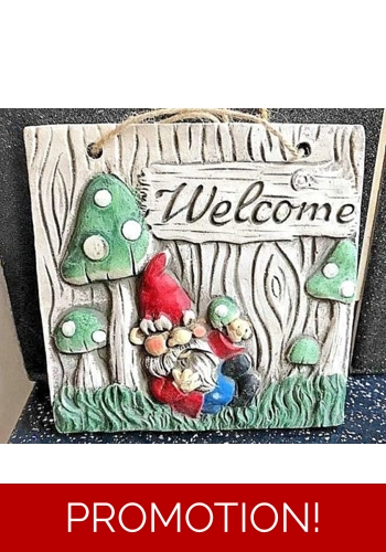 Latex mould for making this gnome plaque 1