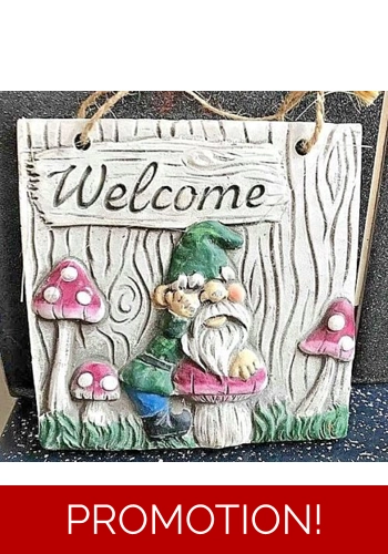 Latex mould for making this gnome plaque 2