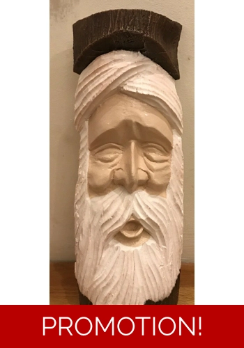 latex mould for making this unusual old man plaque