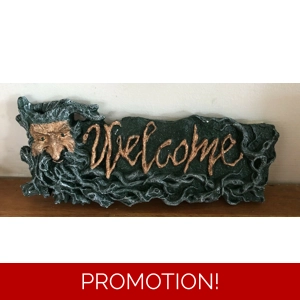 Latex mould for making this rustic welcome plaque