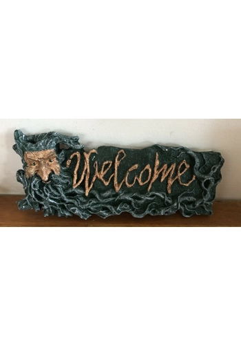 Latex mould for making this rustic welcome plaque