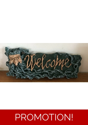 Latex mould for making this rustic welcome plaque
