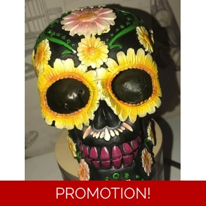 Latex mould for making this sunflower skull