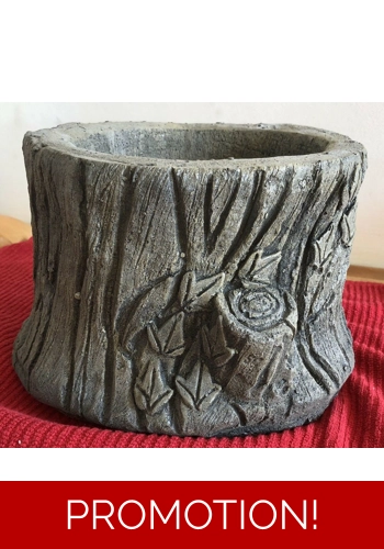 Latex mould for making this large tree trunk pot