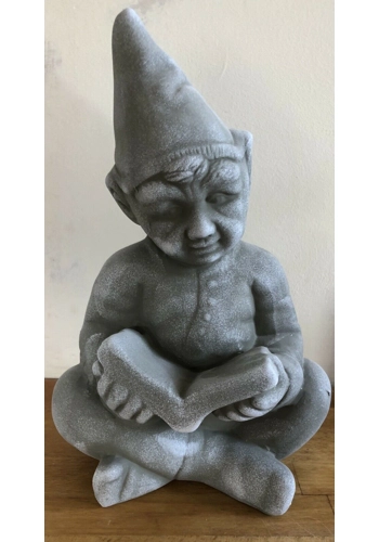 Latex mould for making this large Gnome reading a book