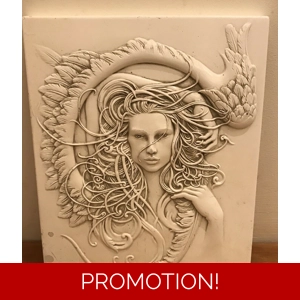 Latex mould for making this Large angel plaque