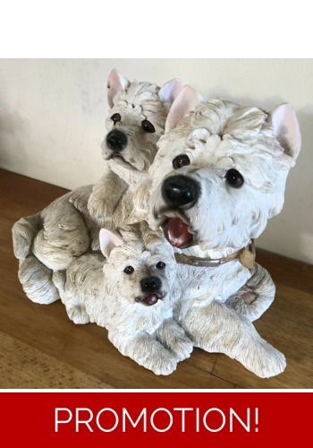 Latex mould for making this lovely westie family