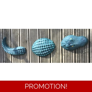 3 latex moulds for making this 3 piece crocodile lawn decor