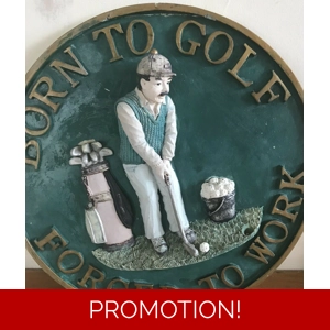 Latex mould for making this Large 3d style golf plaque